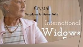  Presentation with widows - Presentation theme having international-widows-day-text and a coral colored foreground