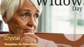  Presentation with widows - Slide set having international-widows-day-text and a red colored foreground