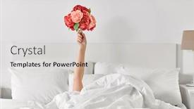  Presentation with international - Cool new PPT theme with international-women-s-day-comfort backdrop and a light gray colored foreground