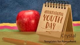  Presentation with united nations - Slides featuring international-youth-day-observance-held background and a red colored foreground