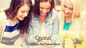  Presentation with internet cafe - Audience pleasing presentation design consisting of internet - three beautiful girl backdrop and a lemonade colored foreground