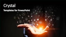  Presentation with wireless - Colorful theme enhanced with internet - wireless connection futuristic concept backdrop and a black colored foreground