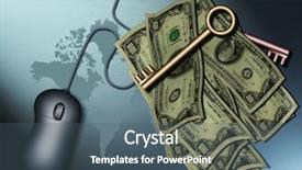  Presentation with top and down features of internet - Amazing presentation having internet and money features keys backdrop and a  colored foreground
