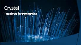  Presentation with fiber optics - Slide deck featuring internet bandwidth - fiber optics close-up modern computer background and a black colored foreground
