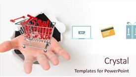  Presentation with digital banking - PPT layouts with internet banking presentation - digital shopping online diagram background and a lemonade colored foreground