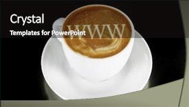  Presentation with www - Slides consisting of internet cafe - cappucino with www background and a black colored foreground