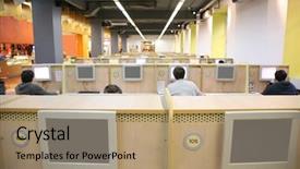  Presentation with internet cafe - Presentation enhanced with internet cafe background and a coral colored foreground