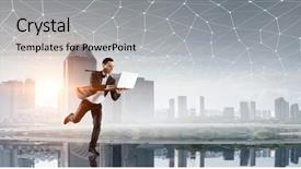  Presentation with media - Cool new slides with internet challenges - business on the move mixed backdrop and a light gray colored foreground