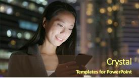  Presentation with asian - Presentation design consisting of internet china - asian business woman use background and a tawny brown colored foreground