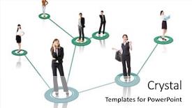  Presentation with mobile network - Colorful PPT theme enhanced with internet china - business network asian business people backdrop and a white colored foreground