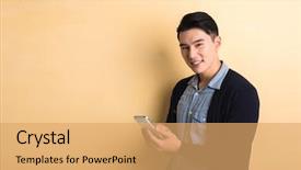  Presentation with asian nurse helps a man - Theme with internet china - handsome asian young man using background and a yellow colored foreground