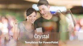  Presentation with middle east dubai mall shopping - Beautiful PPT layouts featuring internet china - young asian couple shopping backdrop and a coral colored foreground