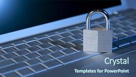  Presentation with cyber safety - Presentation theme enhanced with internet cyber laptop computer security background and a ocean colored foreground