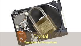  Presentation with internet security - Audience pleasing theme consisting of cyber security illustrated internal hard backdrop and a tawny brown colored foreground