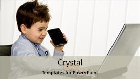  Presentation with behavior - Cool new presentation design with internet e-commerce consumer behavior backdrop and a soft green colored foreground