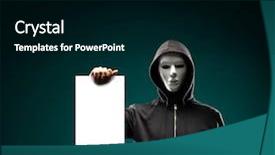  Presentation with hacker white - Slides enhanced with internet fraud darknet and cyber background and a black colored foreground