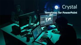  Presentation with fraud - Cool new presentation theme with internet-fraud-darknet-data-thiefs backdrop and a navy blue colored foreground