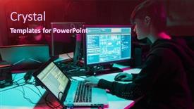  Presentation with fraud - Colorful slides enhanced with internet-fraud-darknet-data-thiefs backdrop and a wine colored foreground