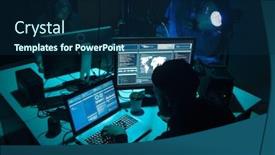  Presentation with fraud - Theme enhanced with internet-fraud-darknet-data-thiefs background and a navy blue colored foreground