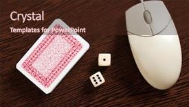  Presentation with gambling - Beautiful presentation theme featuring internet gambling backdrop and a wine colored foreground