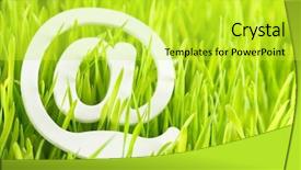  Presentation with mail - Cool new theme with internet green - e-mail and fresh grass backdrop and a yellow colored foreground