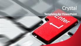  Presentation with internet - Slide deck consisting of internet green - red enter button background and a gray colored foreground