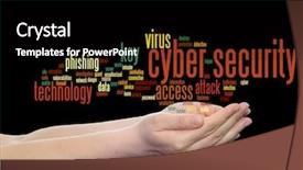  Presentation with spam - Colorful slides enhanced with internet harmful - concept conceptual cyber security access backdrop and a black colored foreground