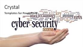  Presentation with password cyber attack - Slide set enhanced with internet harmful - concept conceptual cyber security access background and a white colored foreground