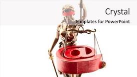  Presentation with law media - Presentation theme with internet law concept with justitia background and a white colored foreground