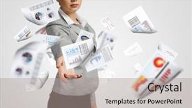  Presentation with office life - Audience pleasing presentation theme consisting of vineyard on a hill backdrop and a tawny brown colored foreground