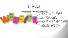  Presentation with elements - Cool new PPT theme with internet marketing - elements of website backdrop and a white colored foreground