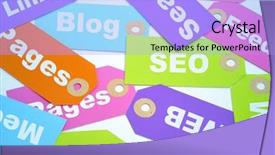  Presentation with labels - Cool new slide set with internet marketing and website backdrop and a light blue colored foreground