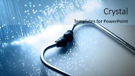  Presentation with fiber optics - Presentation theme with fiber optics background with lots of light spots background and a light blue colored foreground