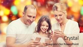  Presentation with iot agriculture technology concept man - Slide deck enhanced with internet mobile - family holidays technology and people background and a  colored foreground