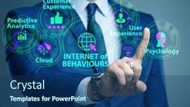  Presentation with internet - Slide set enhanced with internet-of-behaviours-iob-concept background and a ocean colored foreground