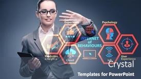  Presentation with internet - PPT layouts with internet-of-behaviours-iob-concept background and a ocean colored foreground