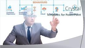  Presentation with internet - Theme having internet-of-behaviours-iob-concept background and a sky blue colored foreground