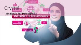  Presentation with internet - PPT theme enhanced with internet-of-behaviours-iob-concept background and a coral colored foreground