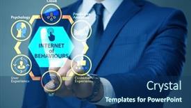  Presentation with internet - Theme with internet-of-behaviours-iob-concept background and a ocean colored foreground