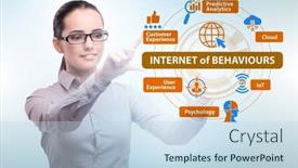  Presentation with internet - Slide deck with internet-of-behaviours-iob-concept background and a sky blue colored foreground