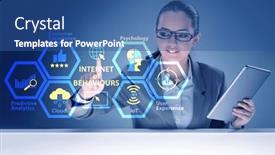  Presentation with internet - PPT theme featuring internet-of-behaviours-iob-concept background and a ocean colored foreground