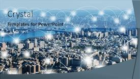  Presentation with internet - Theme enhanced with internet-of-things-concept and a light blue colored foreground