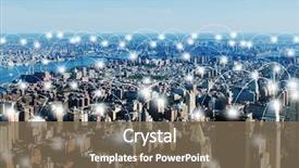  Presentation with internet - Beautiful PPT theme featuring internet of things concept backdrop and a violet colored foreground