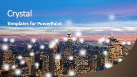  Presentation with internet - Theme with internet of things concept background and a teal colored foreground