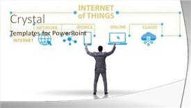  Presentation with iot - Audience pleasing PPT layouts consisting of internet-of-things-iot-concept backdrop and a cream colored foreground