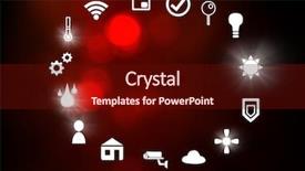  Presentation with abstract digital business interface - Theme featuring internet of things over red background and a tawny brown colored foreground