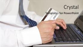  Presentation with internet - Beautiful slide set featuring internet online purchase can be backdrop and a  colored foreground