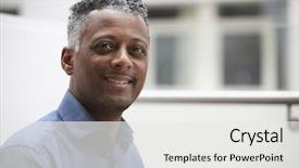  Presentation with middle ages portrait - Cool new slide deck with internet organisation - head and shoulders portrait backdrop and a white colored foreground