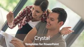  Presentation with luxury car seller - PPT layouts with internet people - happy young couple buying online background and a  colored foreground