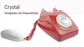  Presentation with internet protocol - Slides featuring internet phone calls or voip background and a white colored foreground